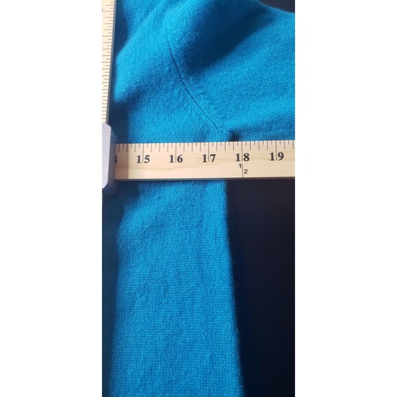 Equipment Femme Sweater S Blue Teal Cashmere Cardigan V-Neck Button Pockets - Picture 8 of 10